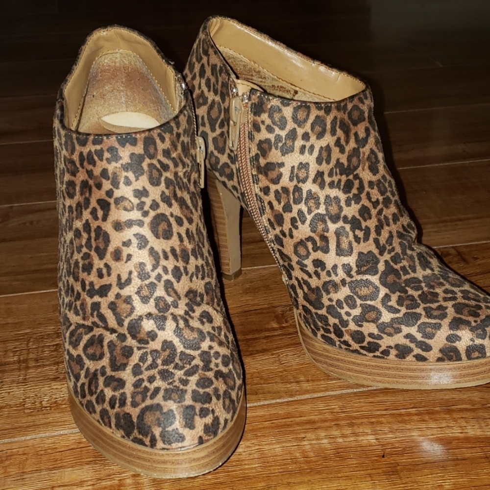 Leopard Print Booties